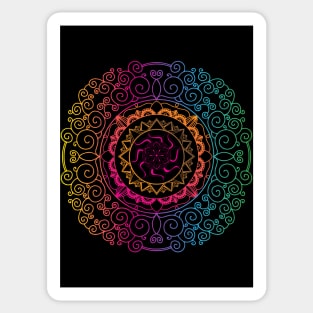 Colourful Mandala Graphic Hindi Art Design Sticker